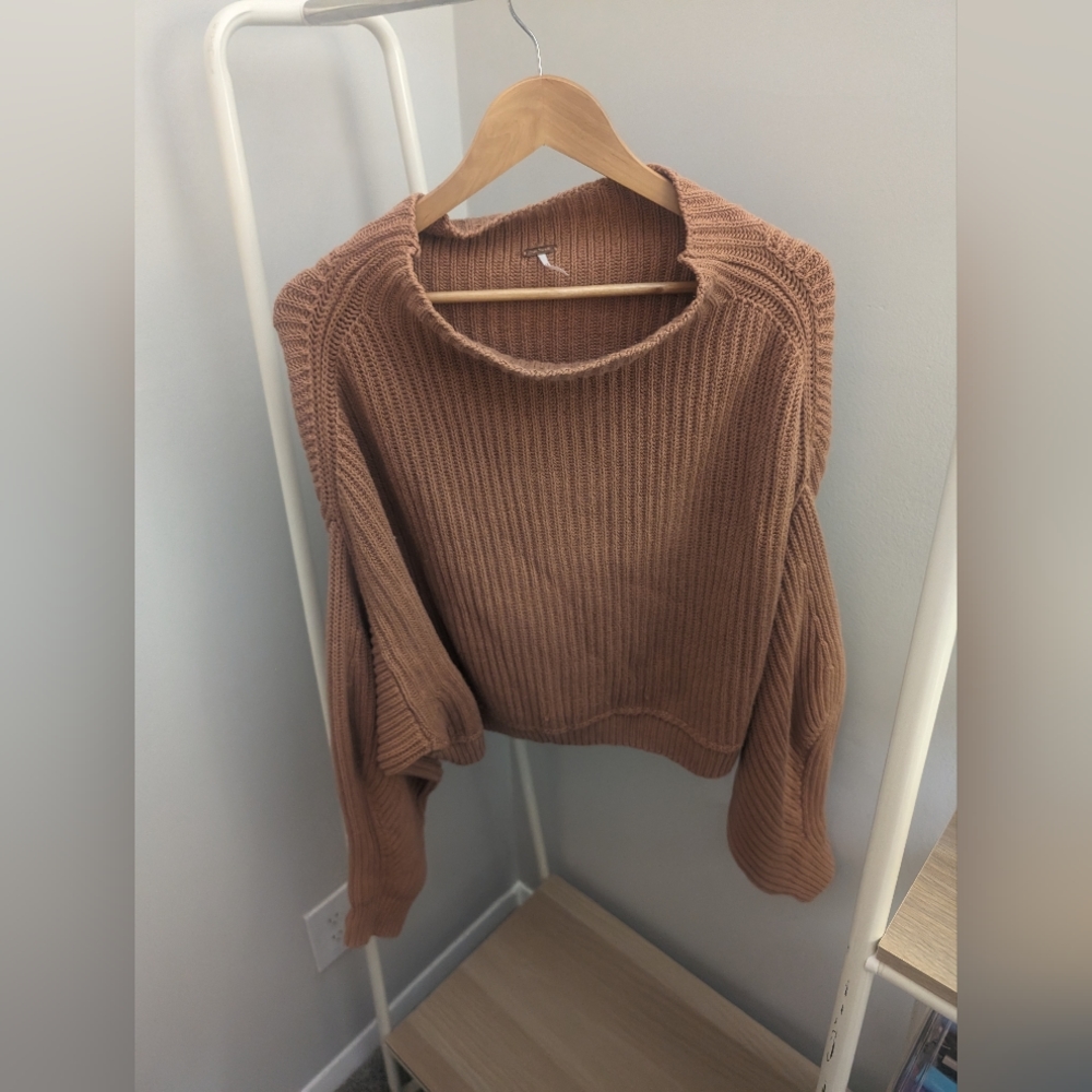Free People Off the Shoulder Sweater 🤎